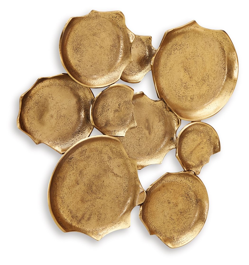 Gageton - Wall Decor - Antique Gold Finish by Ashley – view 3