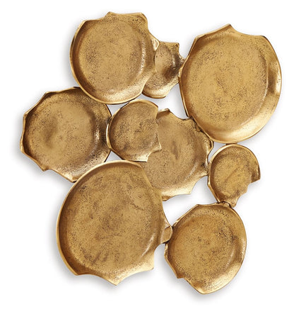 Gageton - Wall Decor - Antique Gold Finish by Ashley – view 3