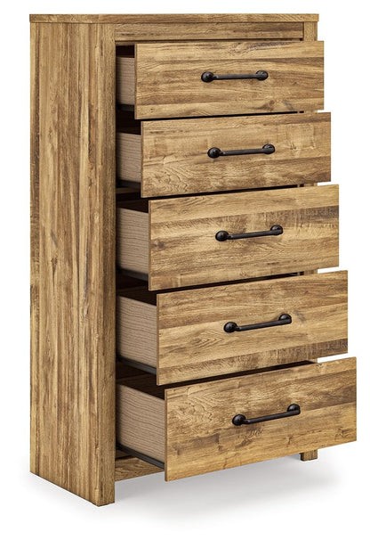 Maystonna - Five Drawer Chest - Brown – view 4