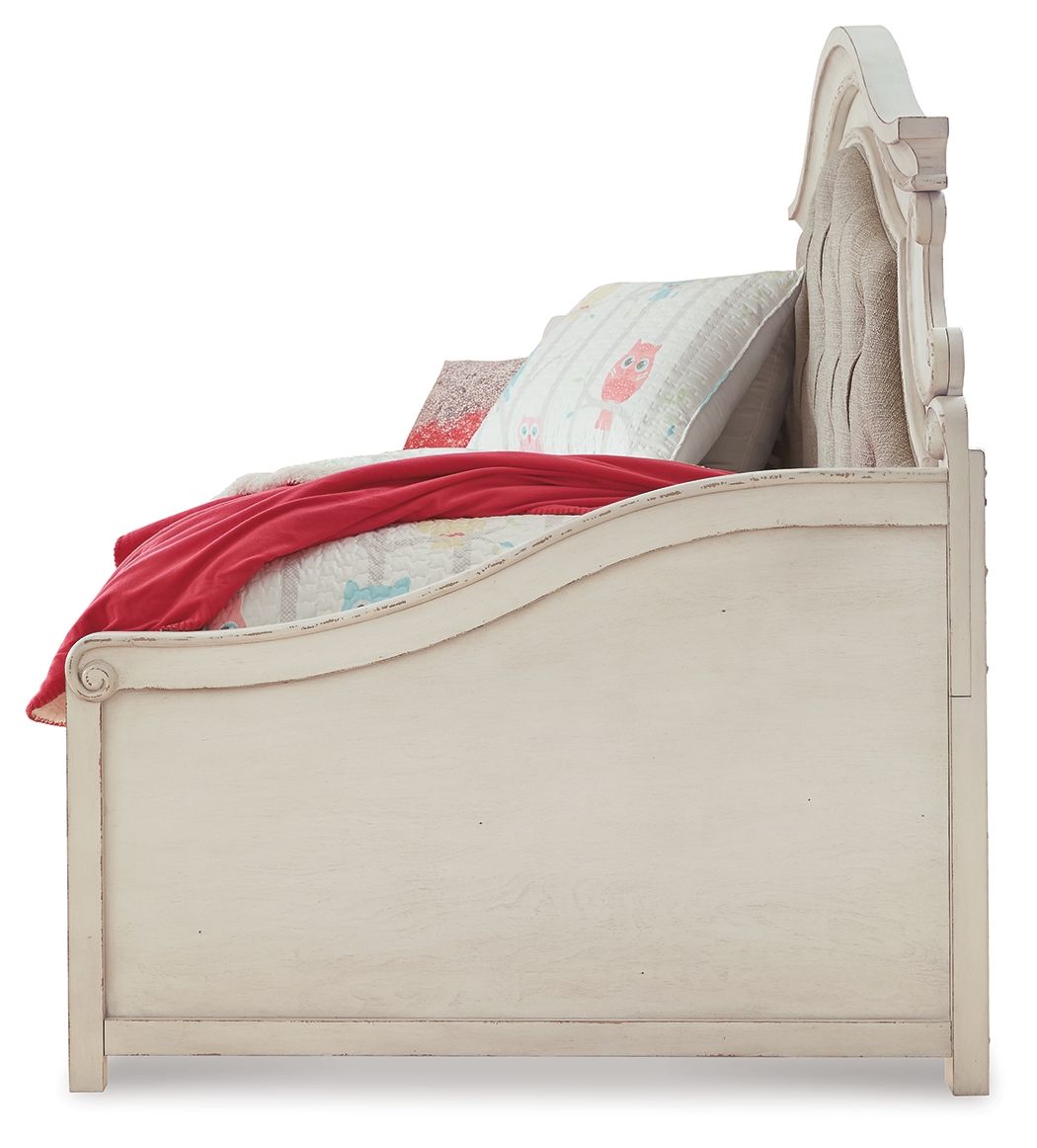 Realyn - Twin Day Bed With Storage - Chipped White by Ashley – view 3