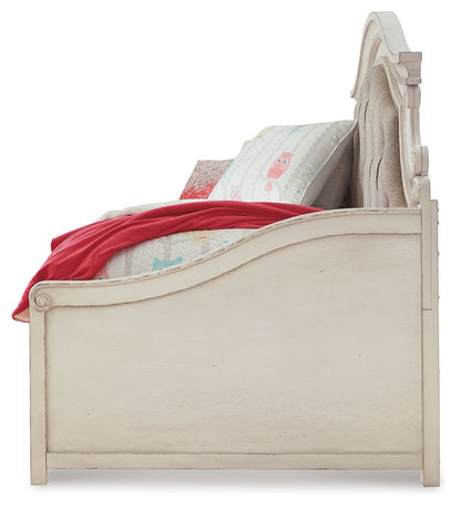 Realyn - Twin Day Bed With Storage - Chipped White by Ashley – view 3