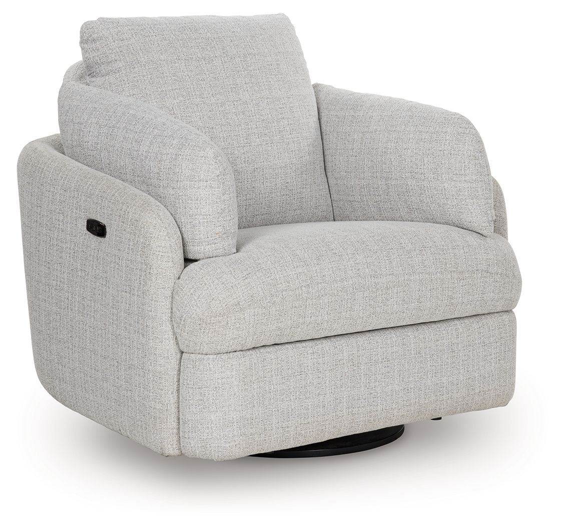 Alainmont Next-Gen Nuvella - Swivel Power Recliner - Stone by Ashley – Swivel Chairs