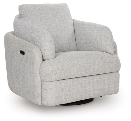 Alainmont Next-Gen Nuvella - Swivel Power Recliner - Stone by Ashley – Swivel Chairs
