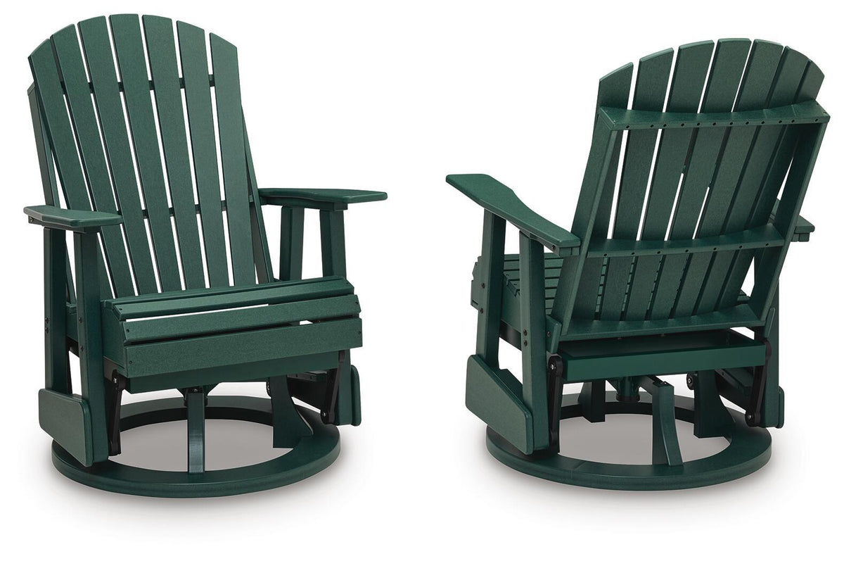 Shell Beach - Swivel Glider Chair - Green by Ashley – Swivel Chairs