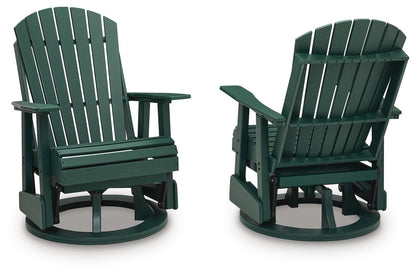 Shell Beach - Swivel Glider Chair - Green by Ashley – Swivel Chairs