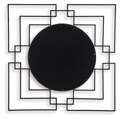 Oceanal - Accent Mirror - Black / Gold Finish by Ashley – view 4