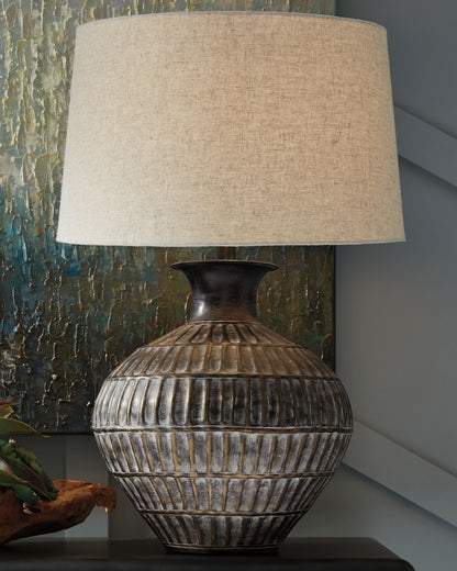 Magan - Metal Table Lamp  - Antique Bronze Finish by Ashley – view 3