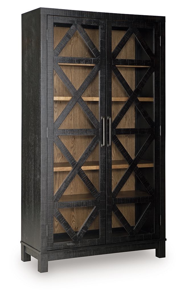 Christop - Accent Cabinet - Black / Brown by Ashley – Accent Cabinets