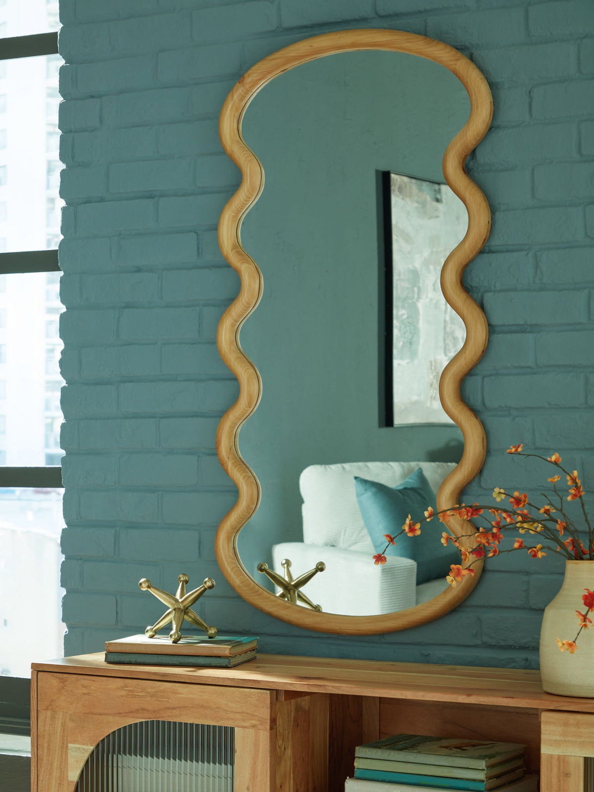 Serendis - Accent Mirror - Brown by Ashley – view 3