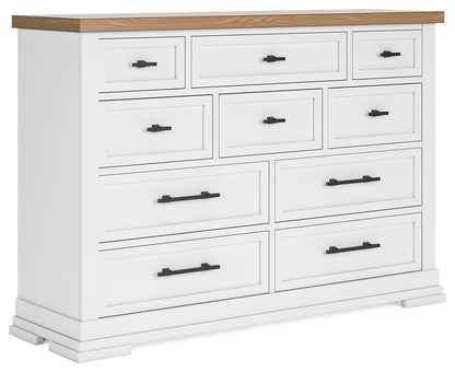 Ashbryn - Dresser - White / Natural – Dressers