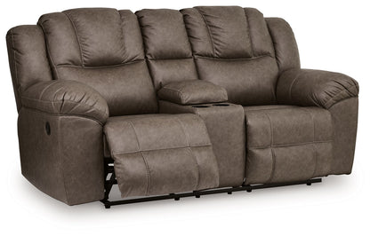 Lowilla - Double Reclining Loveseat With Console - Driftwood by Ashley – view 4