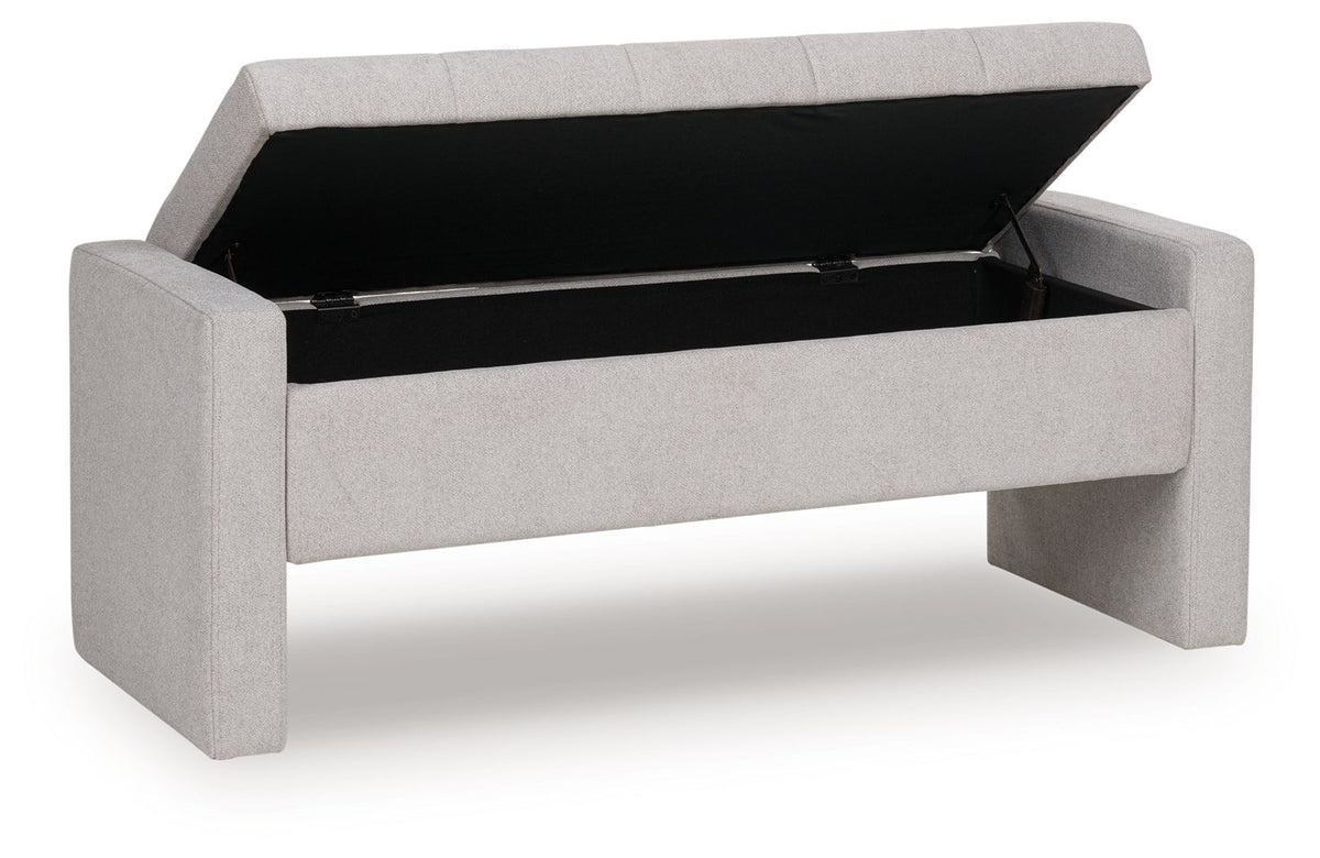 Akselman - Storage Bench - Gray by Ashley – view 3
