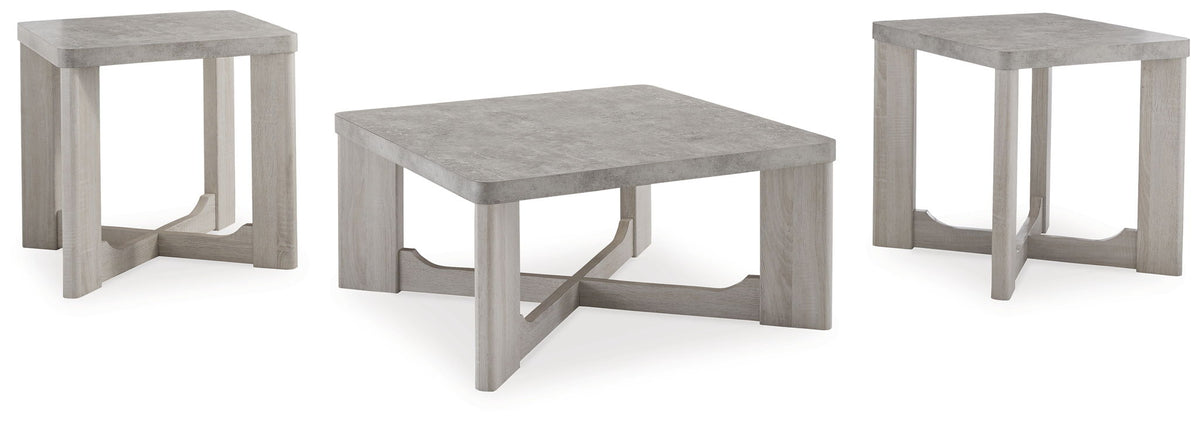 Garnilly - Occasional Table Set (Set of 3) - Whitewash by Ashley – Table Sets