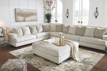 Rawcliffe - Oversized Accent Ottoman - Parchment by Ashley – view 4