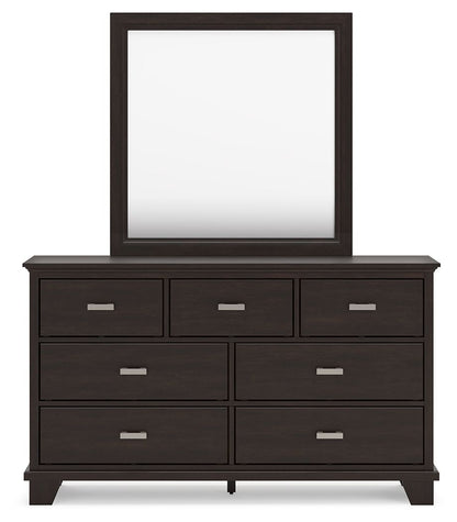 Covetown - Dresser And Mirror - Dark Brown by Ashley – Dresser & Mirror
