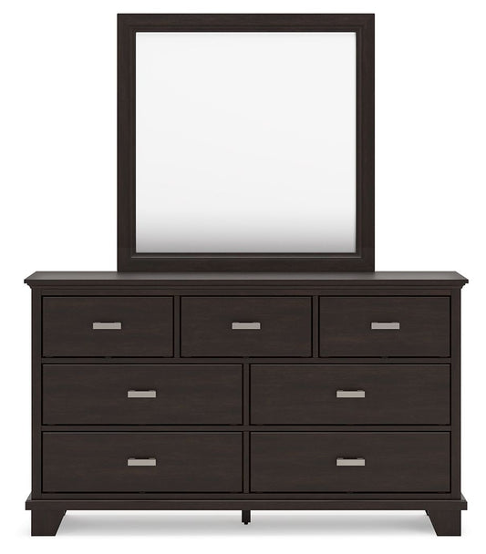 Covetown - Dresser And Mirror - Dark Brown by Ashley – Dresser & Mirror
