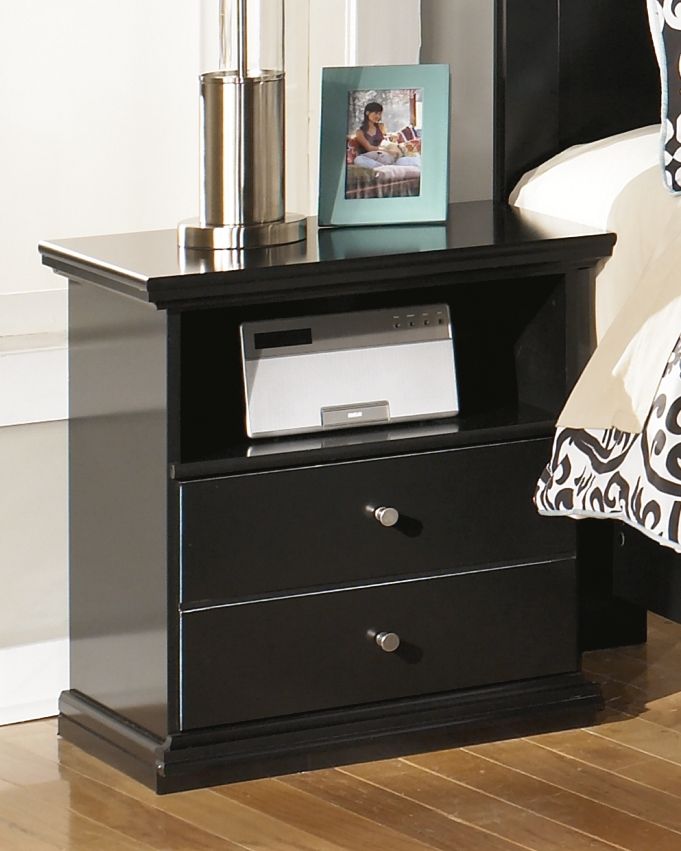 Maribel - One Drawer Night Stand - Black by Ashley – view 4
