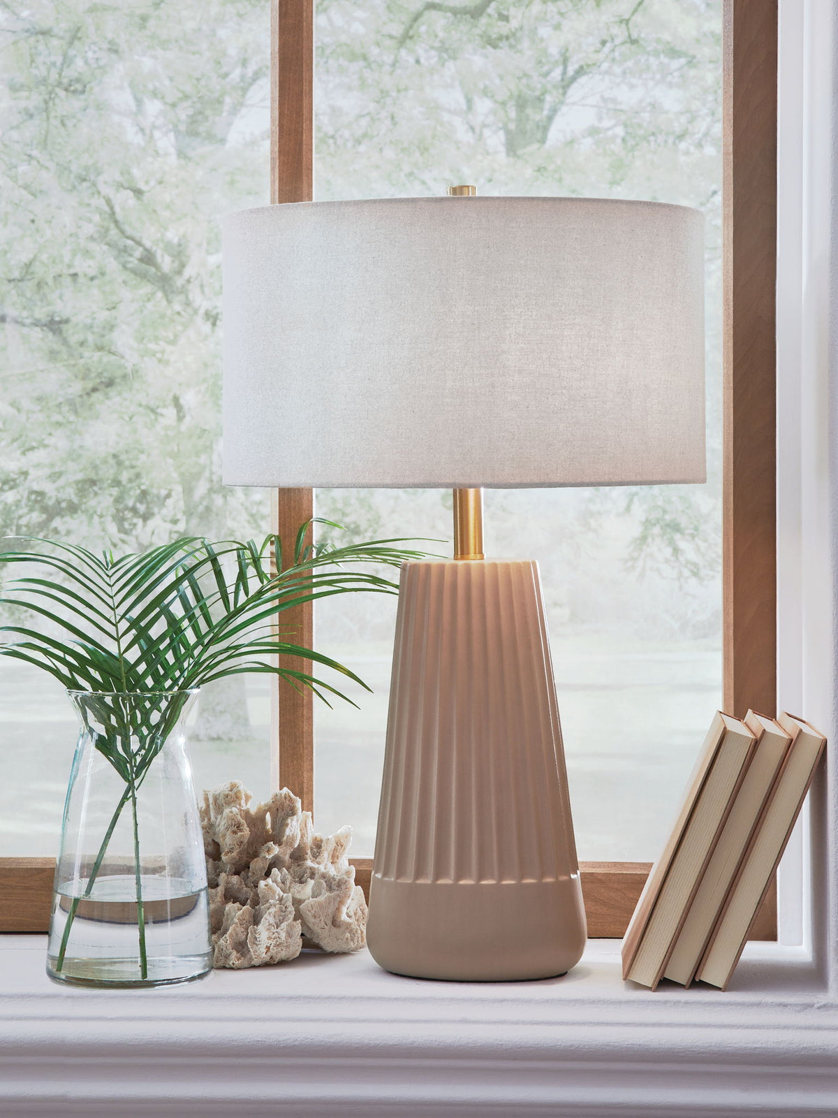 Dellner - Ceramic Table Lamp - Mocha by Ashley – view 4