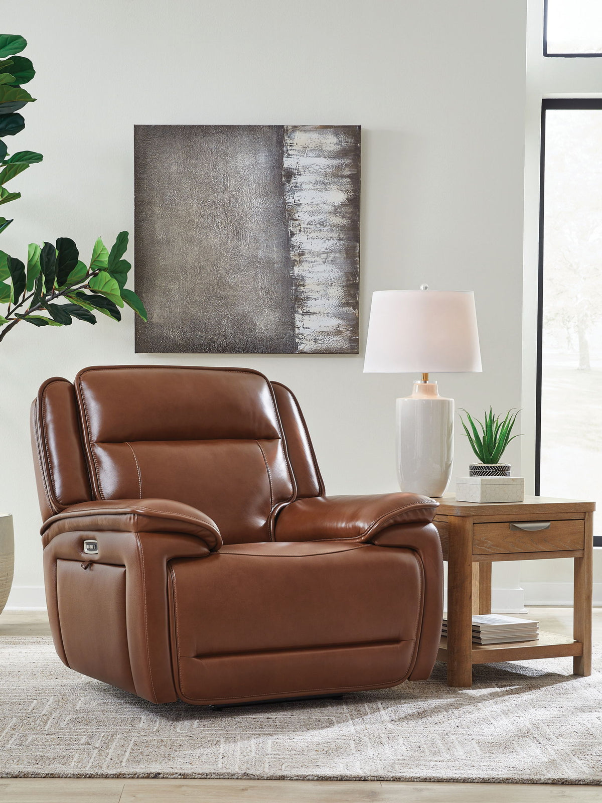 Healy Pier - Power Recliner / Adj Headrest - Chocolate by Ashley – view 4