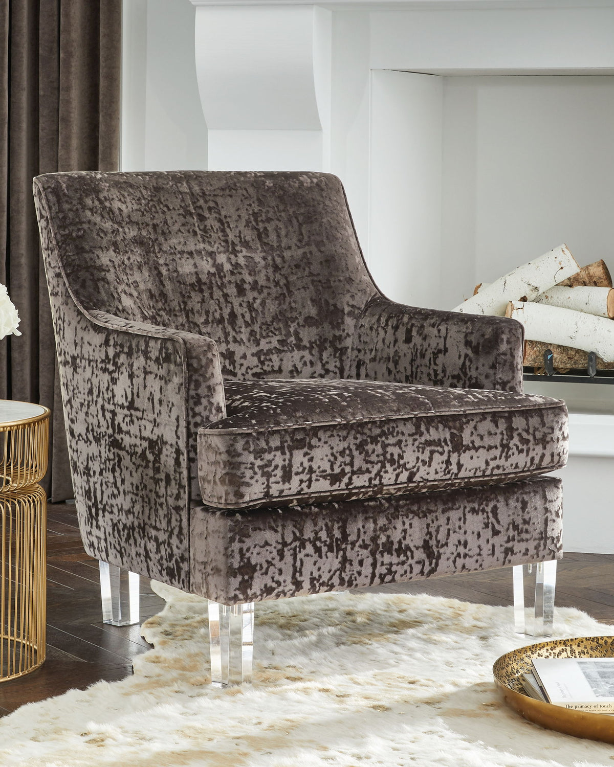 Gloriann - Accent Chair - Charcoal by Ashley – view 4