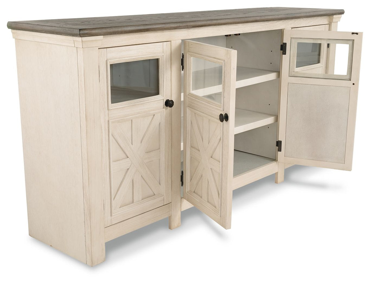 Bolanburg - Extra Large TV Stand - White / Brown / Beige by Ashley – view 2