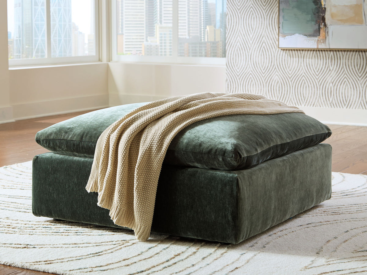 Carriage View - Oversized Accent Ottoman - Jade – view 4