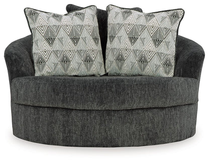 Biddeford - Oversized Swivel Accent Chair - Shadow by Ashley – view 4