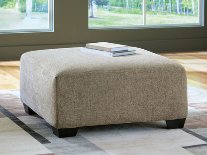 Newellen - Oversized Accent Ottoman - Beige – view 4