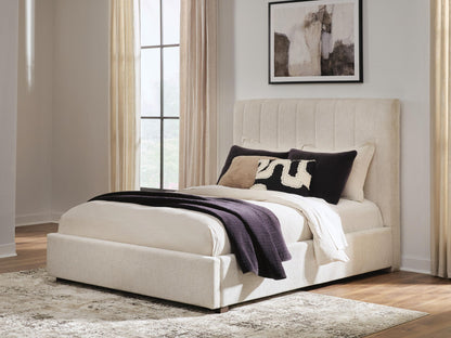 Brizmore - Queen Upholstered Storage Bed - Beige by Ashley – view 4
