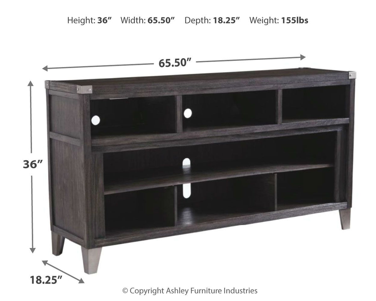 Todoe - LG TV Stand With Fireplace Option - Gray by Ashley – view 4