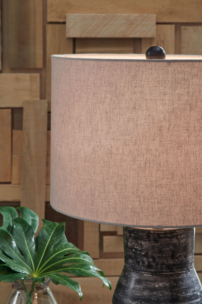 Kerbert - Terracotta Table Lamp - Distressed Black by Ashley – view 4