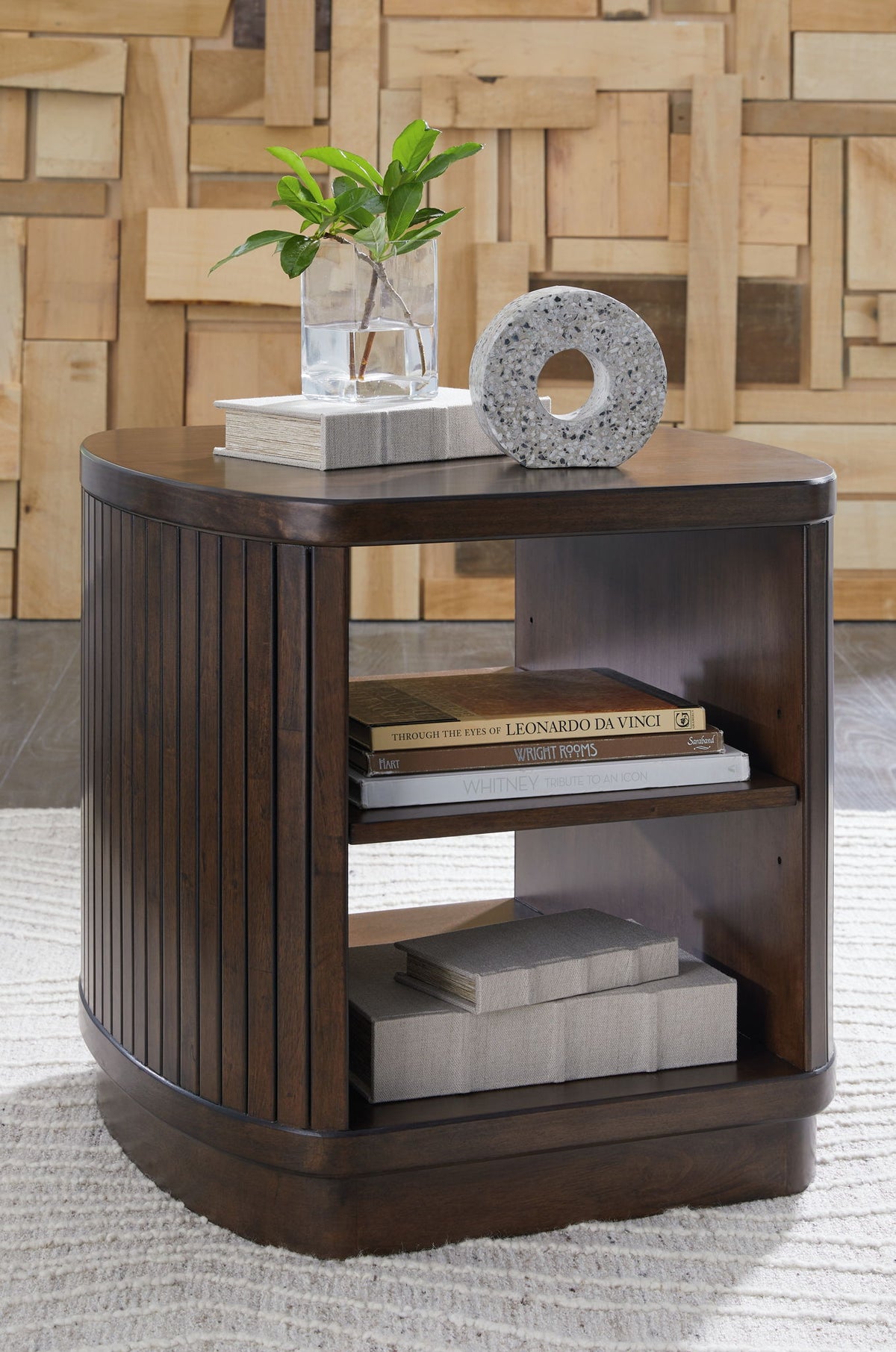 Korestone - Square End Table - Dark Brown by Ashley – view 3