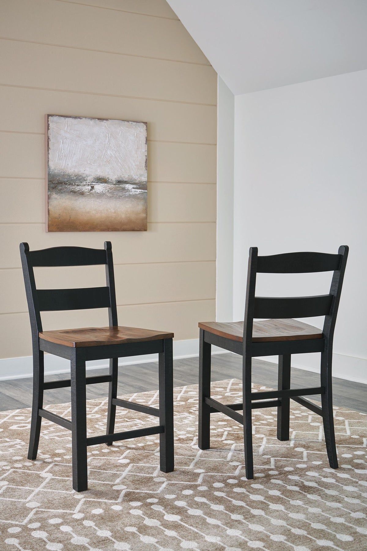 Valebeck - Barstool (Set of 2) - Black / Brown by Ashley – view 4