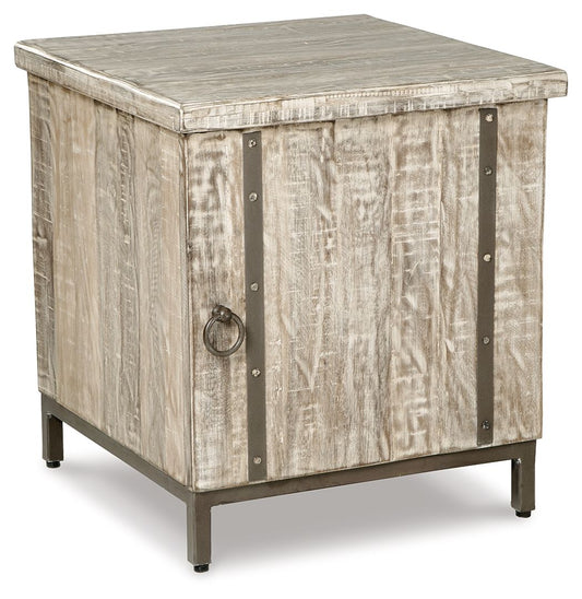 Laddford - Accent Cabinet - Shelf - Whitewash by Ashley – Accent Cabinets