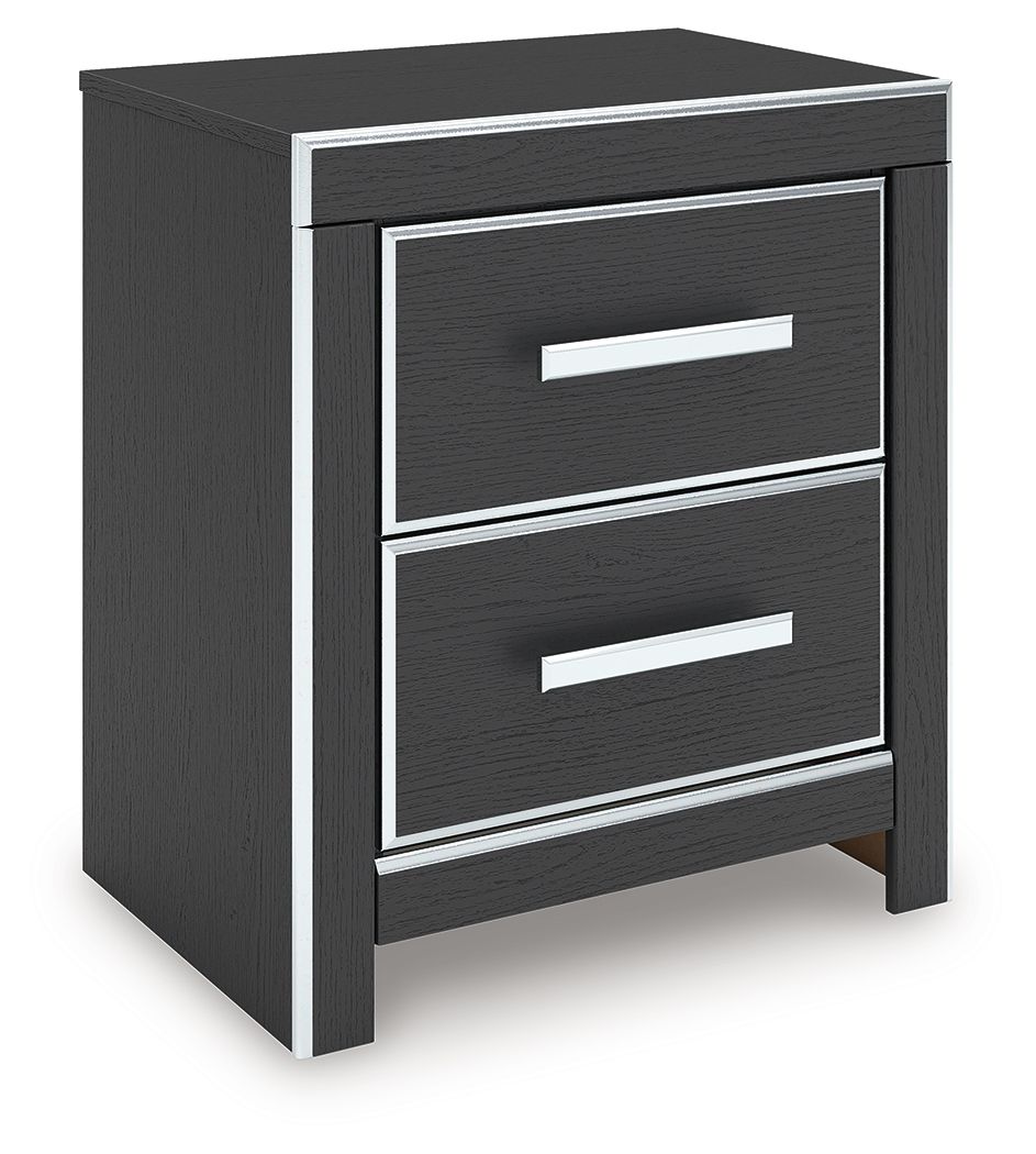 Zuraleus - Two Drawer Night Stand by Ashley – Nightstands w/ Charging Stations