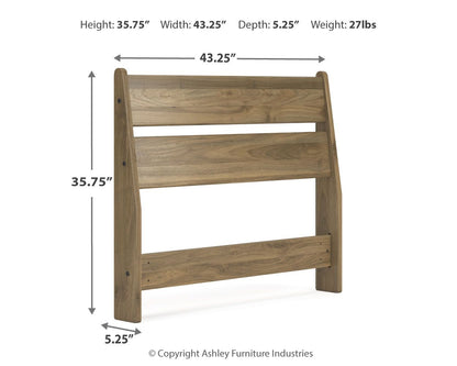 Deanlow - Twin Panel Headboard - Honey by Ashley – view 4