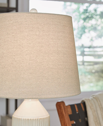 Willport - Ceramic Table Lamp (Set of 2) - Off White by Ashley – view 3