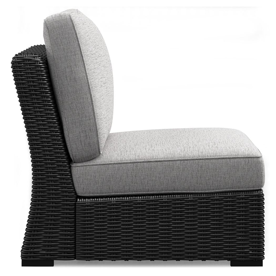 Beachcroft - 5-Piece Outdoor Sectional - Black / Light Gray by Ashley – view 3