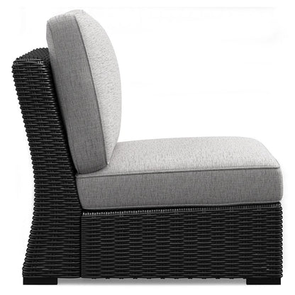 Beachcroft - 5-Piece Outdoor Sectional - Black / Light Gray by Ashley – view 3