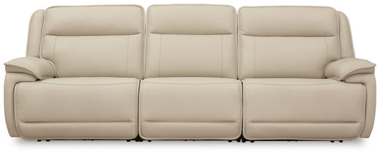 Double Deal - 3-Piece Power Reclining Sofa Sectional - Almond by Ashley – Reclining Sectionals