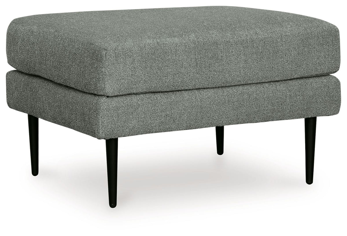 Hazela - Ottoman - Charcoal by Ashley – Upholstered Ottomans