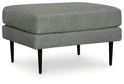 Hazela - Ottoman - Charcoal by Ashley – Upholstered Ottomans