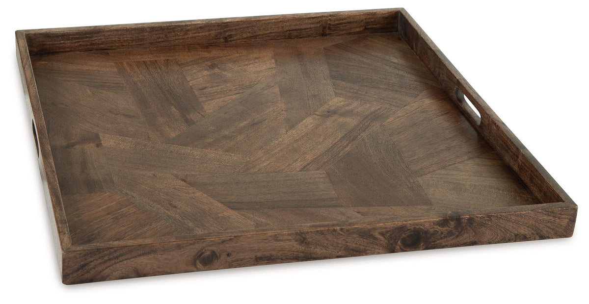 Heddford - Tray - Brown by Ashley – Trays