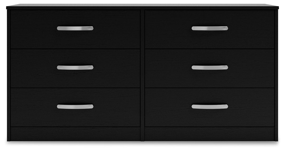 Finch - Six Drawer Dresser - 29'' Height - Black by Ashley – view 4