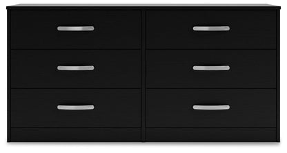 Finch - Six Drawer Dresser - 29'' Height - Black by Ashley – view 4