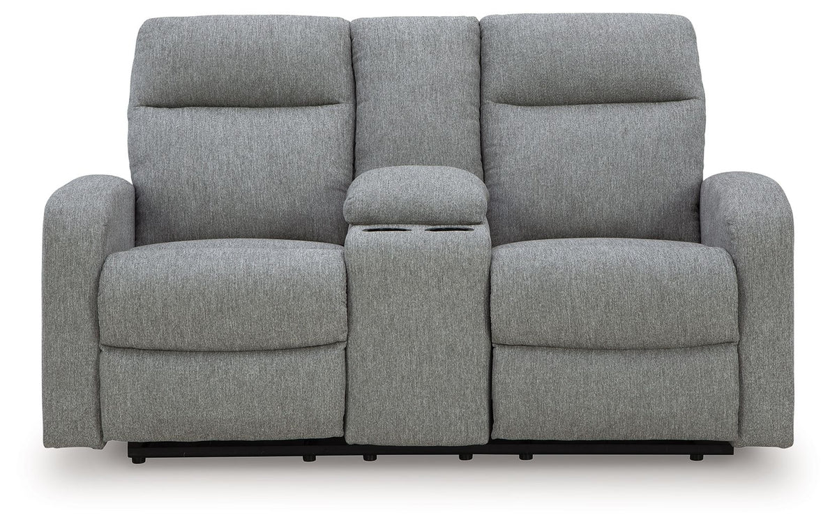 Gauntlet - Double Recline Loveseat With Console - Sterling by Ashley – view 4