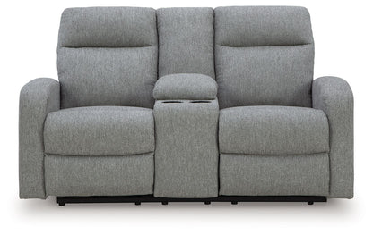 Gauntlet - Double Recline Loveseat With Console - Sterling by Ashley – view 4