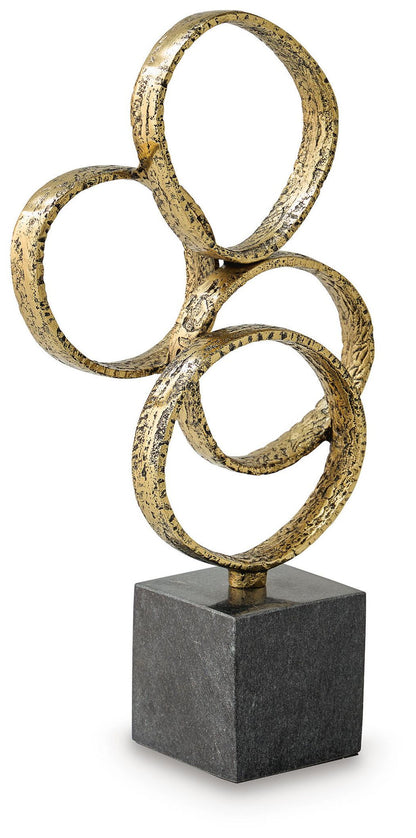 Wellcott - Sculpture - Gold Finish / Black by Ashley – view 4