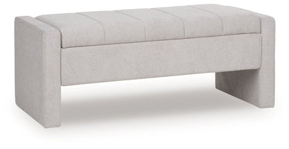 Akselman - Storage Bench - Gray by Ashley – Storage Benches