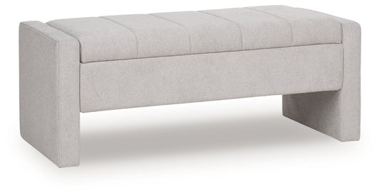 Akselman - Storage Bench - Gray by Ashley – Storage Benches
